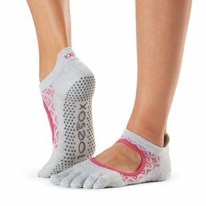 NWT Toesox Full Toe Bellarina Grip Socks - Siesta